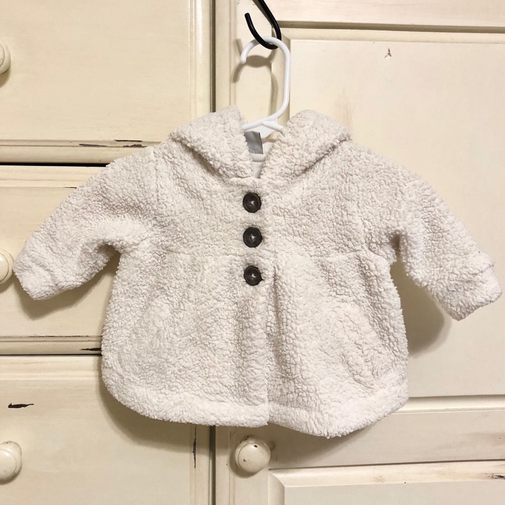 GAP • Infant Sherpa Sweater Hoodie (0-3mo)